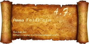 Amma Felícia névjegykártya